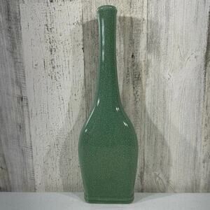 Seymour Mann Blue Green‎ Celadon Crackle Long Neck Vase Vintage 12”